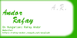 andor rafay business card